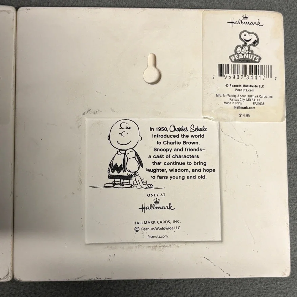 Hallmark Peanuts Ceramic Wall Plaques Set of 2 Snoopy Pigpen Home Decor Art